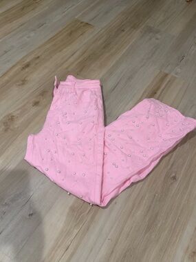 Pink Pearl-Embellished Bottoms